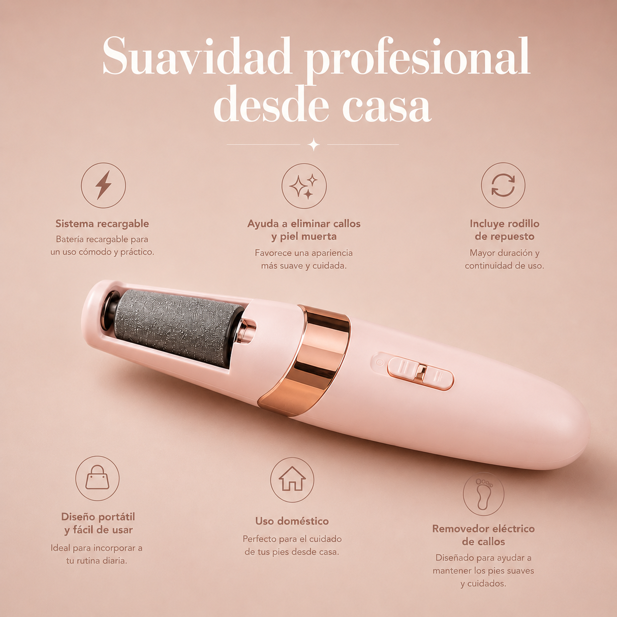 Removedor Eléctrico de Callos Recargable