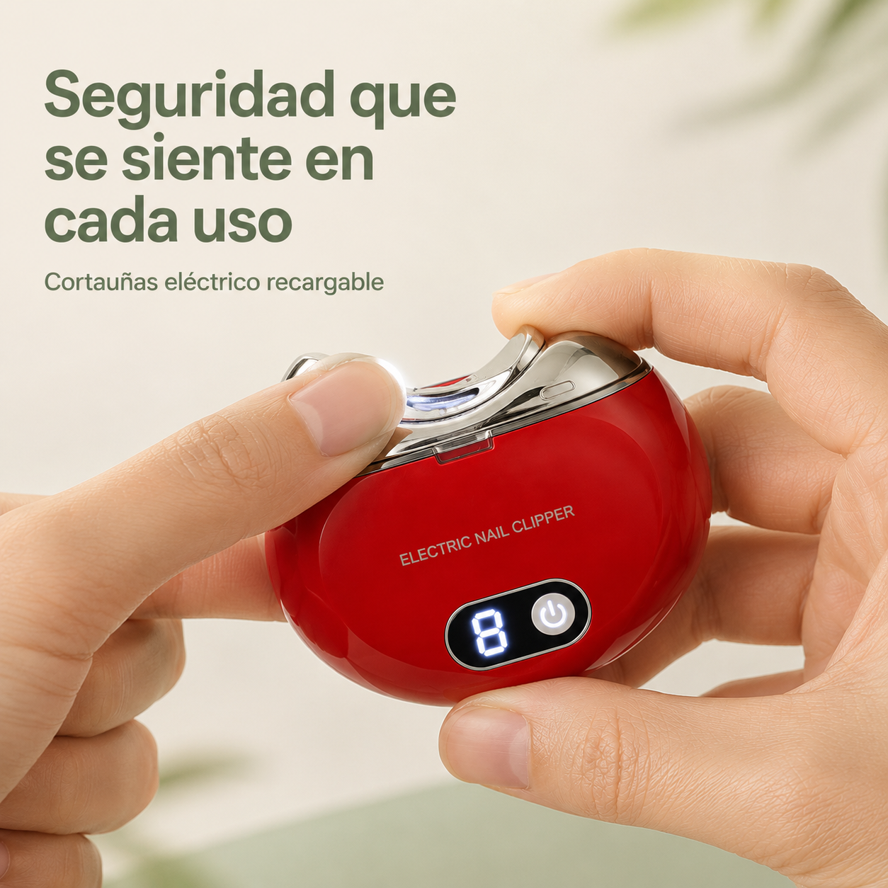 Cortauñas Eléctrico Recargable LED