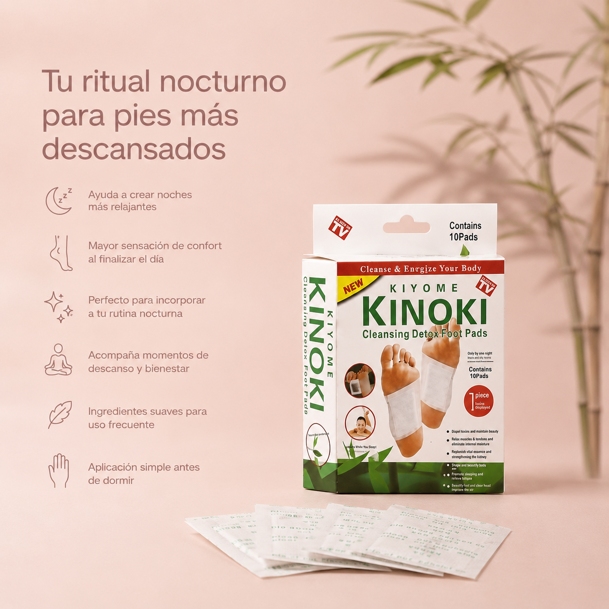 Pack 10 Cajas 100 Parches Kinoki Detox para Pies
