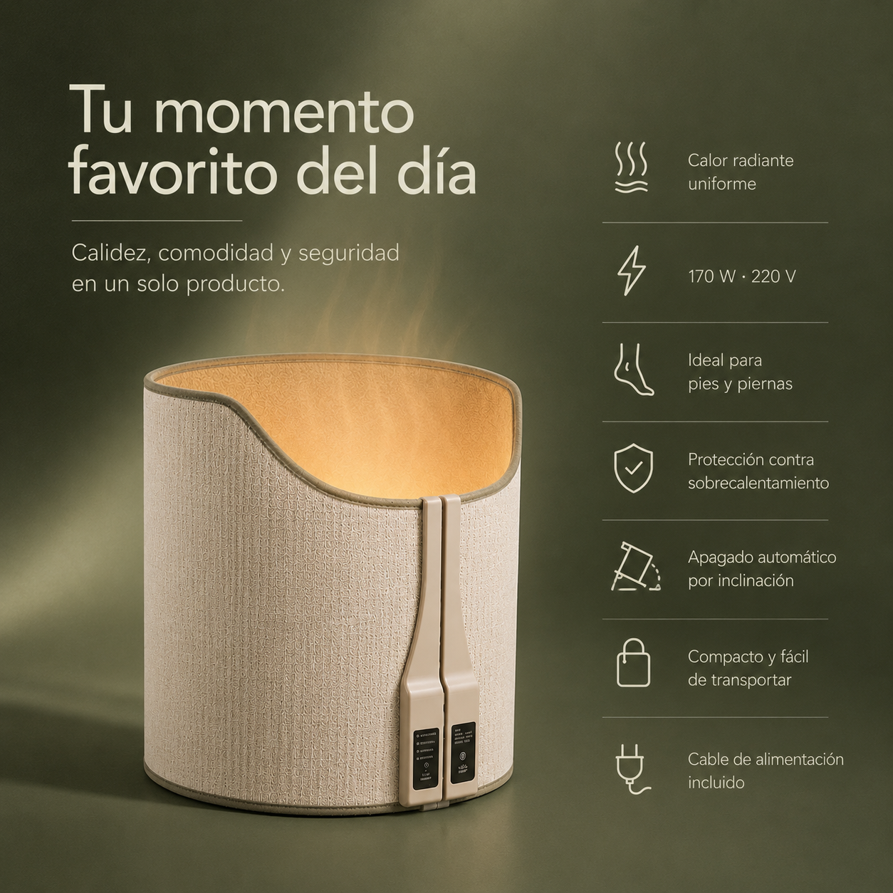 Panel Calefactor para Pies y Piernas